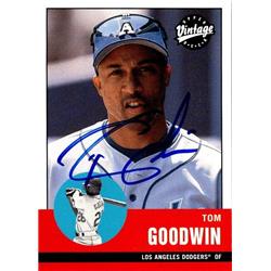 650981 Tom Goodwin Autographed Baseball Card - Los Angeles Dodgers, FT 2001 Upper Deck Vintage - No.237