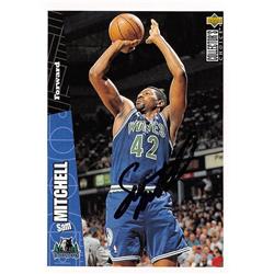584785 Sam Mitchell Autographed Basketball Card - Minnesota Timberwolves 1996 Upper Deck - No.92