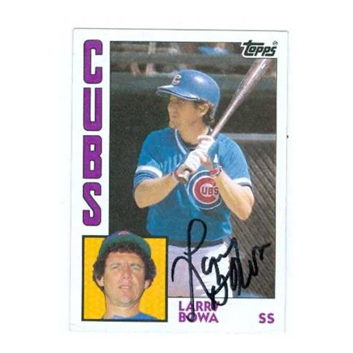 585549 Larry Bowa Autographed Baseball Card - Chicago Cubs 1984 Topps