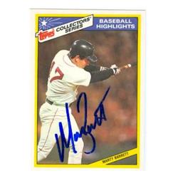 585569 Marty Barrett Autographed Baseball Card - Boston Red Sox 1987 Topps Collectors Series 1986 World Series Highlights