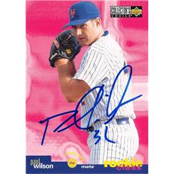 586885 Paul Wilson Autographed Baseball Card - New York Mets SC 1995 Upper Deck - No.20 Rookie Class