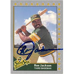 587008 Ron Jackson Autographed Baseball Card - 1990 Pacific Senior League - No.92 Fort Myers Sun Sox