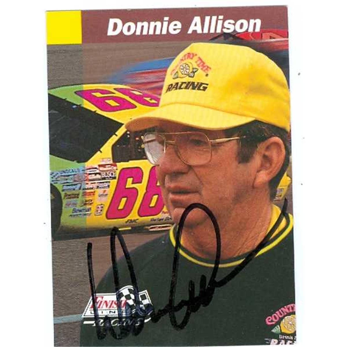 587175 Donnie Allison Autographed Trading Card - Auto Racing Finish Line