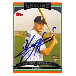 618633 Jeremy Hermida Autographed Baseball Card - Florida Marlins, SC 2006 Topps Rookie - No.640