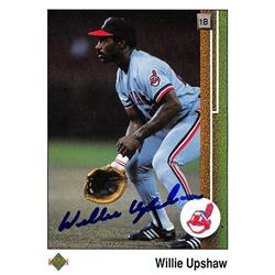 618656 Willie Upshaw Autographed Baseball Card - Cleveland Indians, SC 1989 Upper Deck - No.157