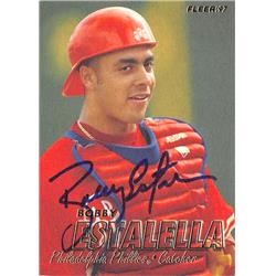 Bobby Estalella autographed baseball card (Philadelphia Phillies, SC) 1997 Fleer #411 - Baseball Slabbed Autographed Cards