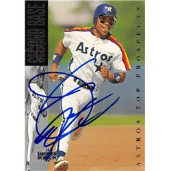 618757 James Mouton Autographed Baseball Card - Houston Astros, SC 1993 Upper Deck Top Prospect - No.215