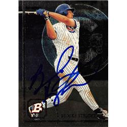 618896 Brooks Kieschnick Autographed Baseball Card - Chicago Cubs, SC 1994 Bowman - No.354