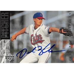 618901 Derek Wallace Autographed Baseball Card - Orlando Cubs, SC 1993 Upper Deck Top Prospect - No.201