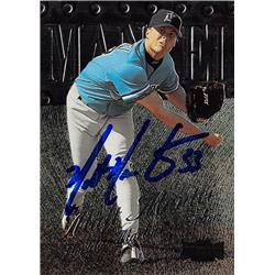 618932 Matt Mantei Autographed Baseball Card - Florida Marlins, SC 1999 Skybox Metal Universe - No.59