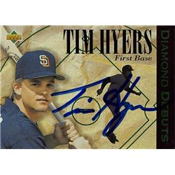 618972 Tim Hyers Autographed Baseball Card - San Diego Padres, SC 1994 Upper Deck Diamond Debuts - No.516