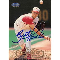 618981 Brett Tomko Autographed Baseball Card - Cincinnati Reds, SC 1998 Fleer Tradition Debut - No.247