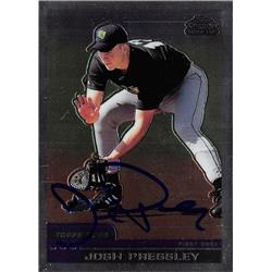 618991 Josh Pressley Autographed Baseball Card - Tampa Rays, SC 2000 Topps Chrome Rookie - No.T6