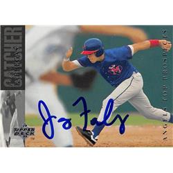 619002 Jorge Fabregas Autographed Baseball Card - California Angels, SC 1993 Upper Deck Top Prospect - No.14