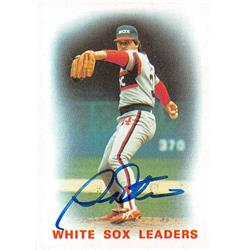 619031 Richard Dotson Autographed Baseball Card - Chicago White Sox, SC 1986 Topps Team Leaders - No.156
