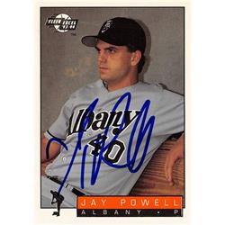 619037 Jay Powell Autographed Baseball Card - Baltimore Orioles, Albany, SC 1993 Fleer Excel Rookie - No.14