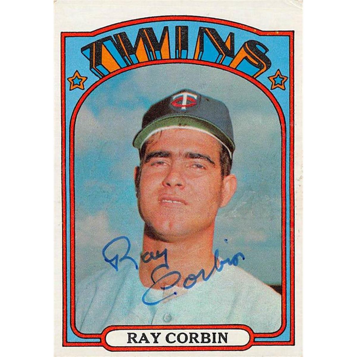 Ray Corbin autographed baseball card (Minnesota Twins) 1972 Topps #66 - Baseball Slabbed Autographed Cards