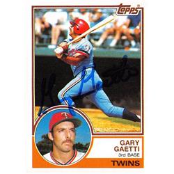 Gary Gaetti Autographed Baseball Card - Minnesota Twins 1983 Topps - No.431