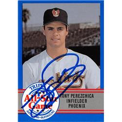 619457 Tony Perezchica Autographed Baseball Card  1988 Pro  NoAAA32 All Star Game Phoenix Firebirds Minor League