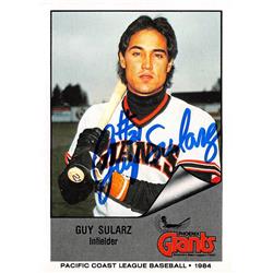 619489 Guy Sularz Autographed Baseball Card - 1984 Cramer - No.22 Phoenix Giants Minor League