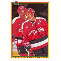 Dale Hunter autographed Hockey Card (Washington Capitals) 1990 Topps #71 - Hockey Slabbed Autographed Cards