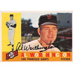 621241 Al Worthington Autographed Baseball Card - San Francisco Giants, 67 1960 Topps - No.268