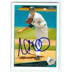 245582 Andrew Miller Autographed Baseball Card - Florida Marlins 2009 Topps - No.95
