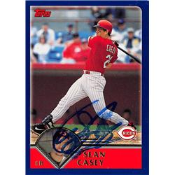 626093 Sean Casey Autographed Baseball Card - Cincinnati Reds 2002 Topps - No.176