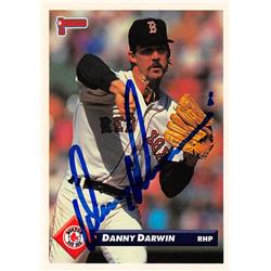 626279 Danny Darwin Autographed Baseball Card - Boston Red Sox 1993 Donruss - No.647