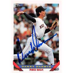 626286 Danny Darwin Autographed Baseball Card - Boston Red Sox 1993 Topps - No.214