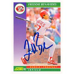 626328 Freddie Benavides Autographed Baseball Card - Cincinnati Reds 1992 Score Rookie Prospect - No.813