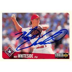 626515 Matt Whiteside Autographed Baseball Card - Texas Rangers 1996 Upper Deck - No.736