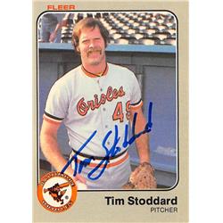 626727 Tim Stoddard Autographed Baseball Card - Baltimore Orioles 1983 Fleer - No.75