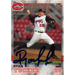 626827 Ryan Tucker Autographed Baseball Card - Carolina Mud Cats, Florida Marlins 2008 Minor League - No.26