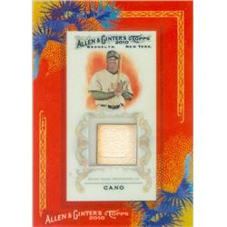 627245 Robinson Cano Player Worn Jersey Patch Baseball Card - New York Yankees 2010 Topps Allen & Ginters - No.AGRRC