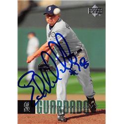 637494 Eddie Guardado Autographed Baseball Card - Seattle Mariners 2006 Upper Deck - No.403