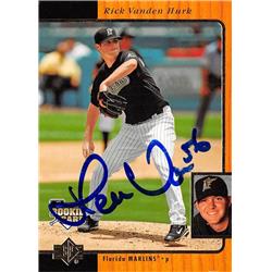 637614 Rick Vanden Hurk Autographed Baseball Card - Florida Marlins 2007 Upper Deck Rookie - No.261