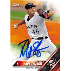 637617 Robert Stephenson Autographed Baseball Card - Louisville Bats, Cincinnati Reds 2016 Topps Pro Deburt Rookie - No.146 -  Autograph Warehouse