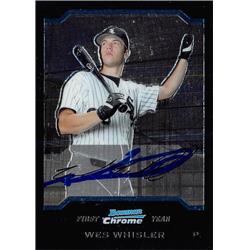 637628 Wes Whisler Autographed Baseball Card - Chicago White Sox 2005 Bowman Chrom First Year Rookie - No.BDP92