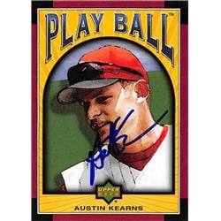 637707 Austin Kearns Autographed Baseball Card - Cincinnati Reds 2004 Upper Deck Play Ball - No.55