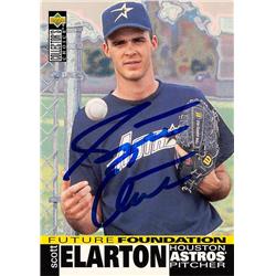 637729 Scott Elarton Autographed Baseball Card - Houston Astros 1995 Upper Deck Future Foundation Rookie - No.32