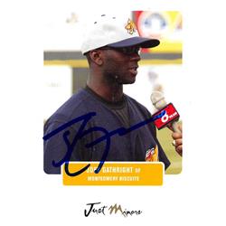 637764 Joey Gathright Autographed Baseball Card - Montgomery Biscuits, Tampa Bay Devil Rays 2004 Just Minors Rookie - No.31