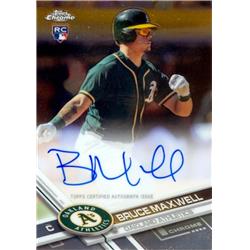 637857 Bruce Maxwell Autographed Baseball Card - Oakland Athletics 2017 Topps Chrome Rookie Certified - No.RABM -  Autograph Warehouse
