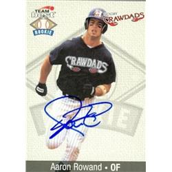 637884 Aaron Rowand Autographed Baseball Card - Hickory Crawdads White Sox 1999 Team Best Minor League - No.74 Pre Rookie