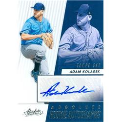 637961 Adam Kolarek Autographed Baseball Card - Tampa Bay Rays 2019 Panini Absolute Rookie Autographs - No.ARAAK