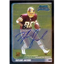 637972 Taylor Jacobs Autographed Football Card - Washington Redskins 2003 Bowman Chrome Rookie - No.TJ -  Autograph Warehouse
