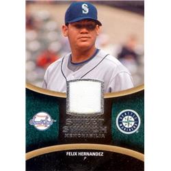 649512 Felix Hernandez Player Worn Jersey Patch Baseball Card - Seattle Mariners 2008 Upper Deck Sweet Spot Swatch - No.SSFH