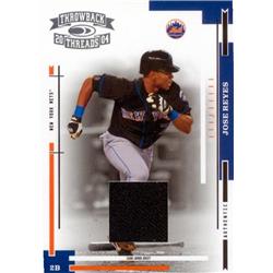 649611 Jose Reyes Player Worn Jersey Patch Baseball Card - New York Mets 2004 Donruss Threads - No.126 LE 61-100