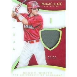 649636 Mikey White Player Worn Jersey Patch Baseball Card - Alabama Crimson Tide 2015 Panini Immaculate - No.88 LE 86-99