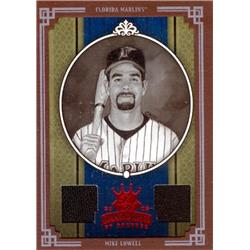 Mike Lowell player worn jersey patch baseball card (Florida Marlins) 2005 Donruss Diamond Kings #97 LE 90/100 - MLB Game Used Jerseys